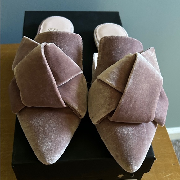 J. Crew Women's Velvet Bow Mules - Mauve - Picture 5 of 5